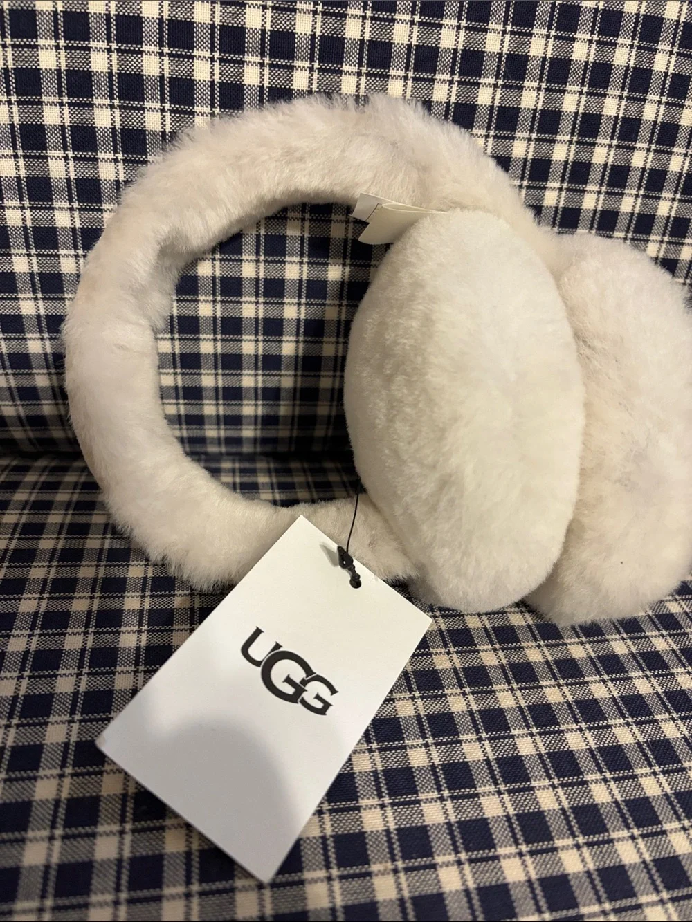 UGG Cream Plush shearling ear muffs